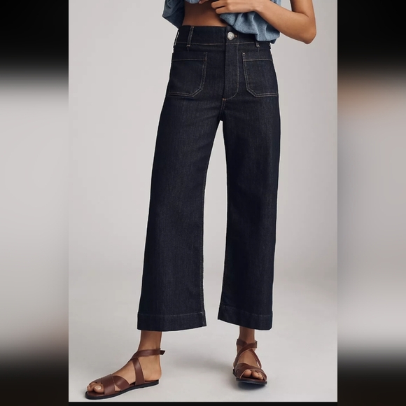 The Colette Cropped Wide-Leg Jeans by Maeve - Picture 2 of 6